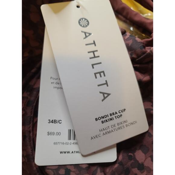 NWT Athleta Bondi Bra Cup Bikini Top - 34 B/C - camo flora chocolate - 34 B/C - Picture 4 of 5